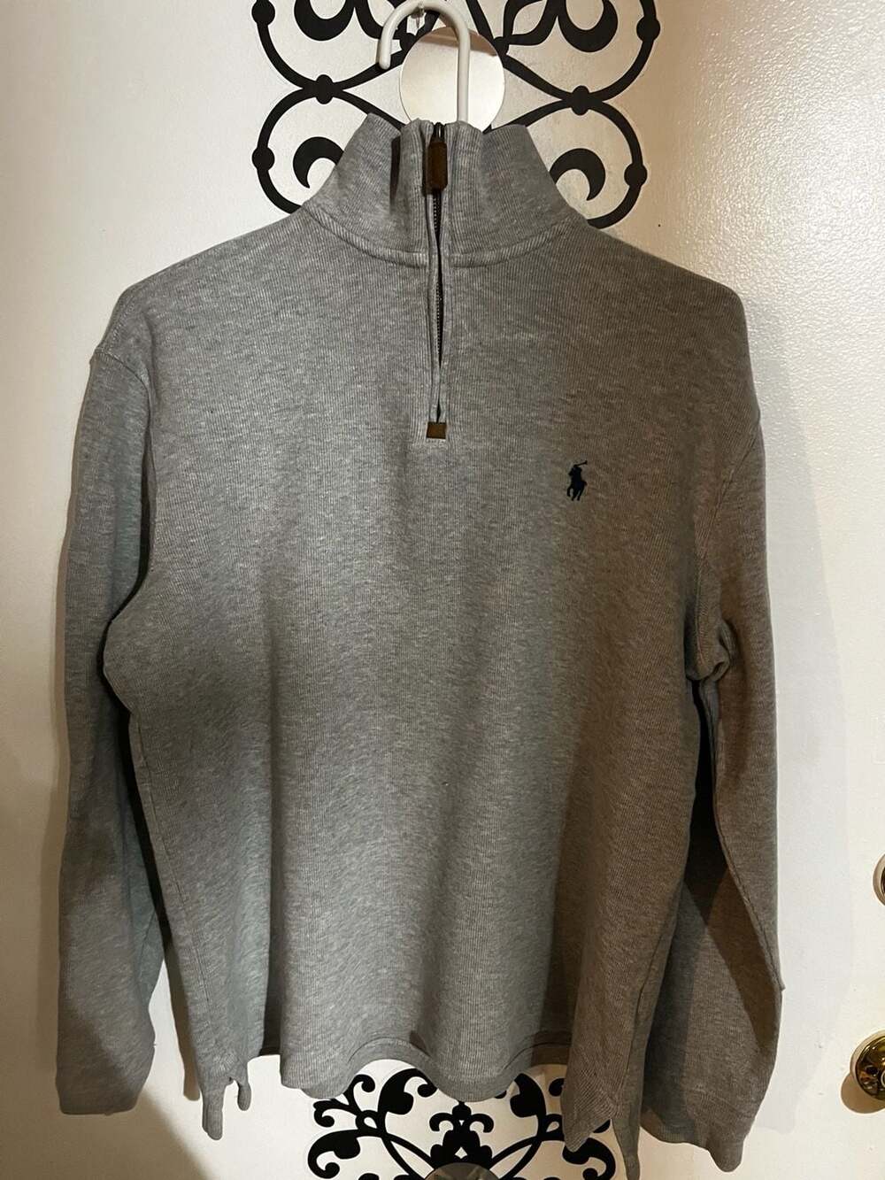 Polo Ralph Lauren Men's Gray Quarter-Zip Pullover Sweater Size S